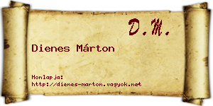 Dienes Márton névjegykártya