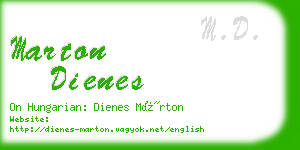 marton dienes business card